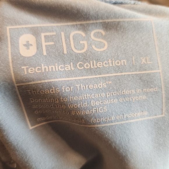 Figs Dusty Blue Zamora Jogger Scrub Pants Womens Size XL PO# 3127 - Picture 3 of 16